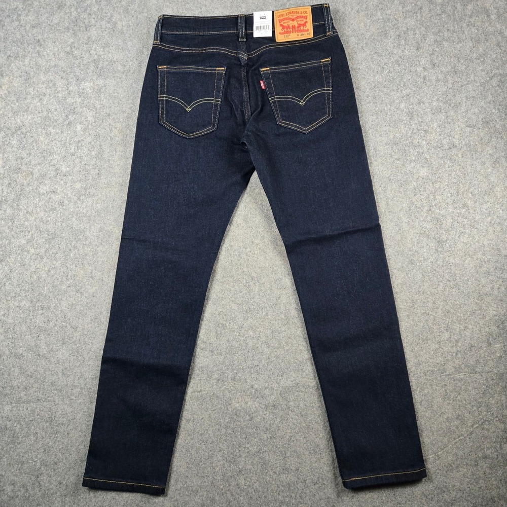 Levi's 512 Slim Taper Jeans Mens 29x30 Blue Denim Stretch Levi Flex New NWT
